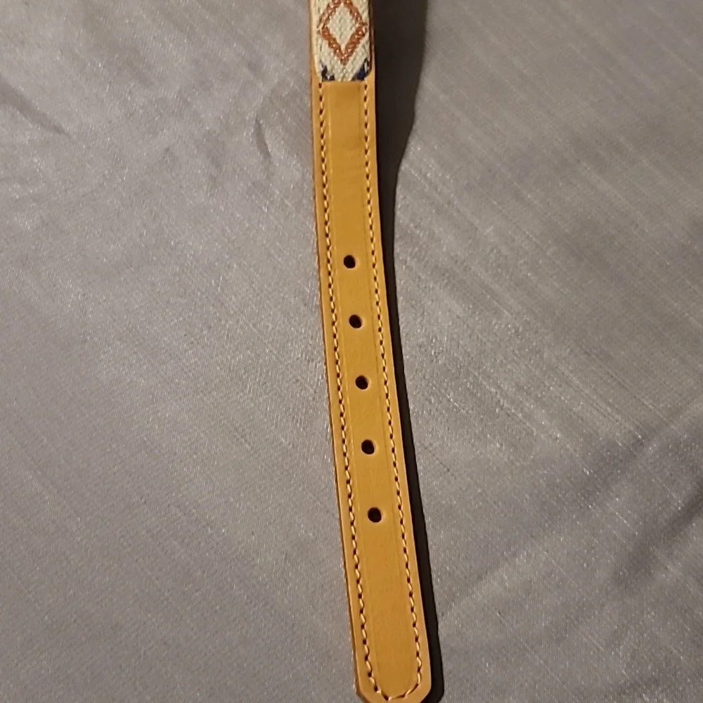 Tan and SW Multicolor Patterned Dog Collar